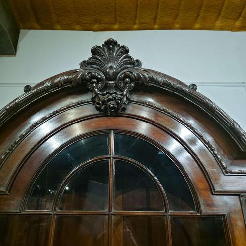 Brown Gillows Carved Mahogany Library Bookcase For Sale - Image 8 of 18