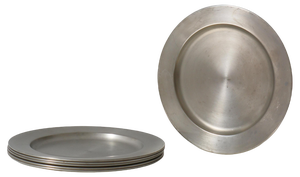 Pewter Charger Plates from Svenskt Tenn, Sweden, 1950s, Set of 6