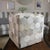 Handmade Hexagon Patchwork Cowhide Leather Ottoman Pouf 18x18x18 in Neutral For Sale - Image 4 of 7