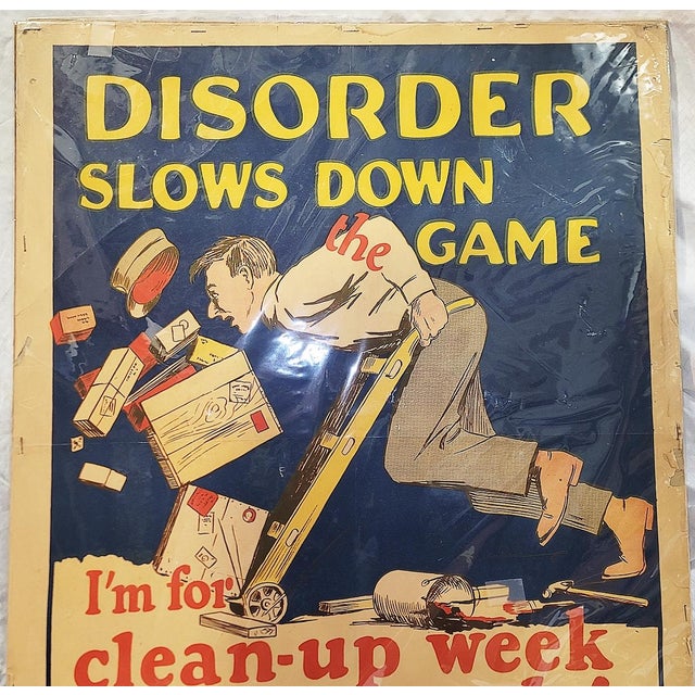 1920s famous original motivational poster by Bill Jones. Artist signed, Bil Pollock. These posters were a British work by...