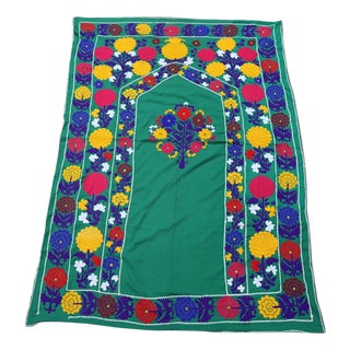 Vintage Hand Embroidered Suzani Wall Hanging, 1920s For Sale