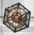 Mid 20th Century Oscar Bach Style Cast Bronze Frosted Glass Pendant Light For Sale - Image 12 of 12