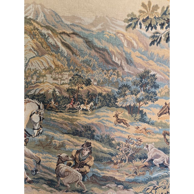 Large Point De Loiselles Tapestry After the Painting by Detti Made in Frsance For Sale - Image 4 of 9