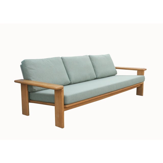 Light Green Oak Sofa, 1970s For Sale - Image 13 of 16