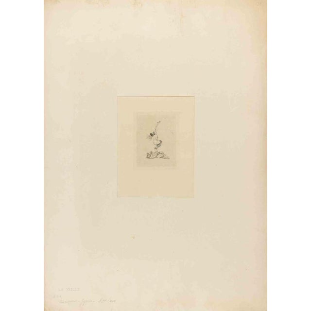 Hollywood Regency Félicien Rops, Nude, The Drill, 1880s, Etching For Sale - Image 3 of 4