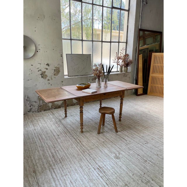 Walnut Farm Table with Extensions, 1950s For Sale - Image 13 of 18