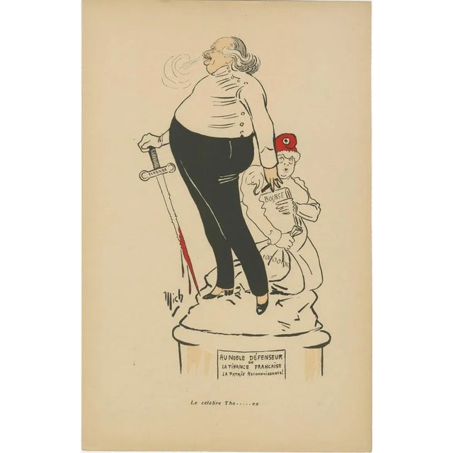 Mich, Fencing Caricatures, 1907, Paper, Set of 3 For Sale - Image 4 of 10