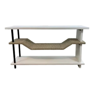 Organic Modern Palm Rope 3-Tier Console Table