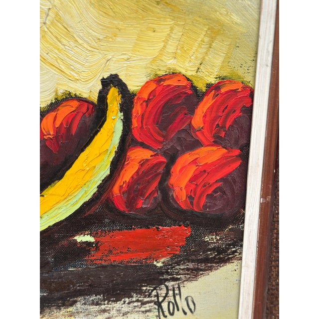 Rollo, Still Life with Fruits and Vase, 1950s, Oil on Canvas, Framed For Sale - Image 6 of 17
