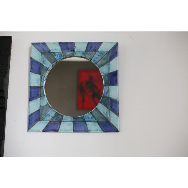 Vintage Mirror in Ceramic, 1970s For Sale - Image 11 of 12