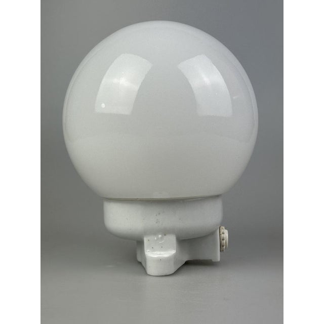 Bauhaus Wall Light in Ceramic Glass, 1950s For Sale - Image 10 of 13