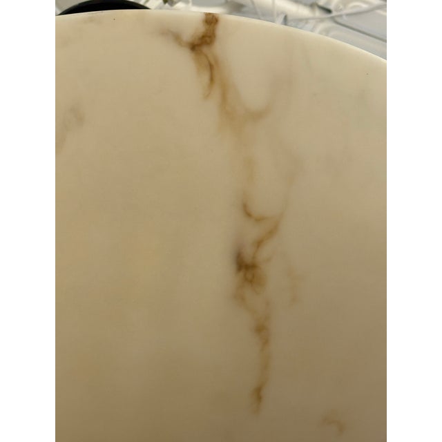 Metal Faux Alabaster Bowl Pendant For Sale - Image 7 of 12