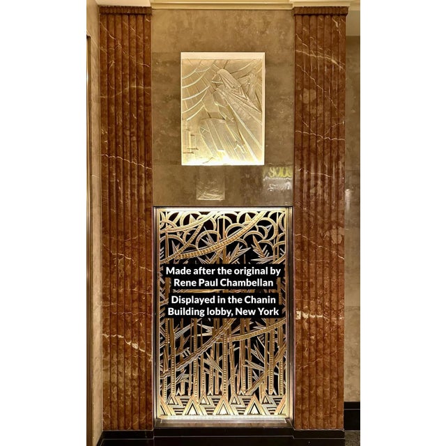 Art Deco Art Deco Bas-Relief Gold After Rene Paul Chambellan, Chanin Building New York City For Sale - Image 3 of 18