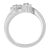 Early 21st Century 14K White Gold Round and Baguette Diamond Bypass Ring (1/2 cttw, H-I Color, I1-I2 Clarity) - Ring Size 6 For Sale - Image 5 of 7