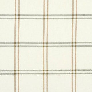 Sample - Schumacher Luberon Plaid Fabric in Natural For Sale