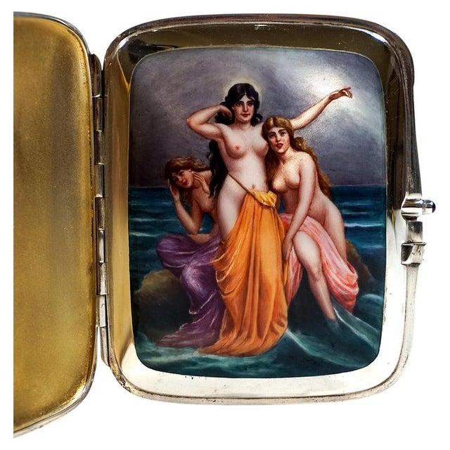 Art Nouveau Silver Cigarette Case, 1890s For Sale - Image 10 of 10