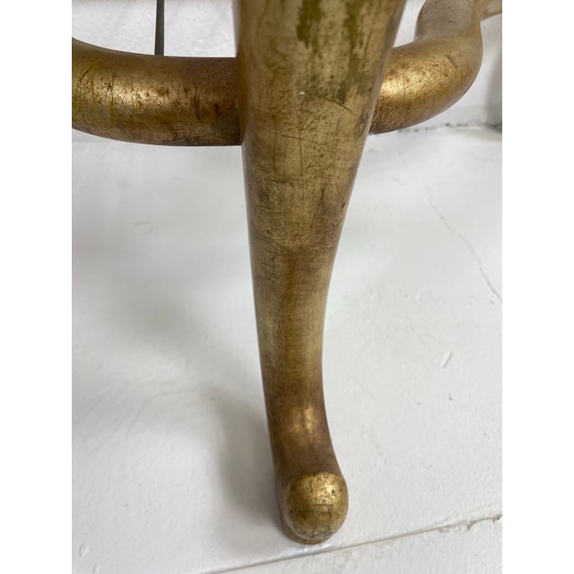 Mid-Century Vintage Marble Topped Hollywood Regency Console For Sale - Image 9 of 11