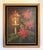 Red Vintage Original Poinsettia and Lantern Christmas Holiday Painting, Signed Norma For Sale - Image 8 of 8