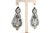 Queen Style Gold and Silver Earrings with Zirconias, Set of 2 For Sale - Image 9 of 9