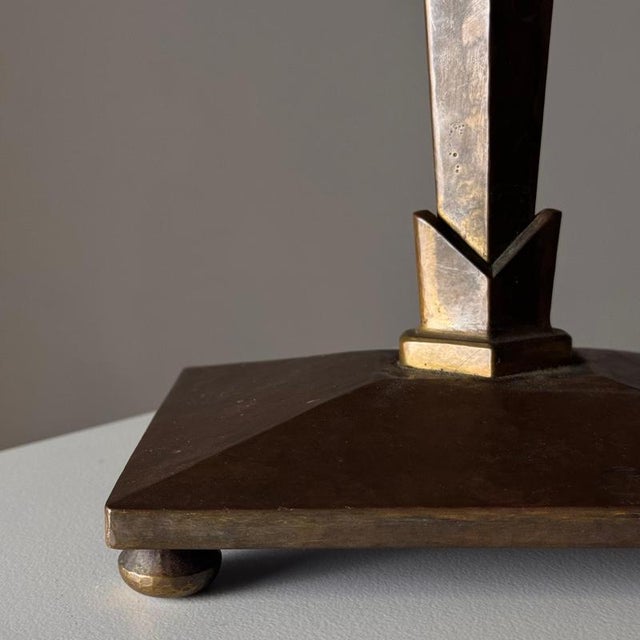 Gold Secessionist Four-Candle Candelabra, Vienna, 1900s For Sale - Image 8 of 18