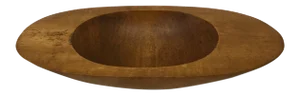 Mid-Century Oval Wood Centerpiece Bowl
