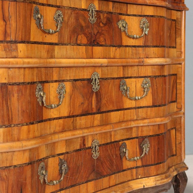 Wood Baroque Walnut Drop-Leaf Cabinet For Sale - Image 7 of 14