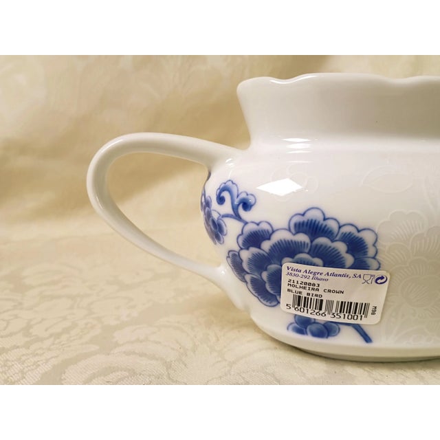 Vista Alegre Blue Bird Blue and White / Sauceboat Crown Model Porcelain Gravy Tureen - New For Sale - Image 9 of 11