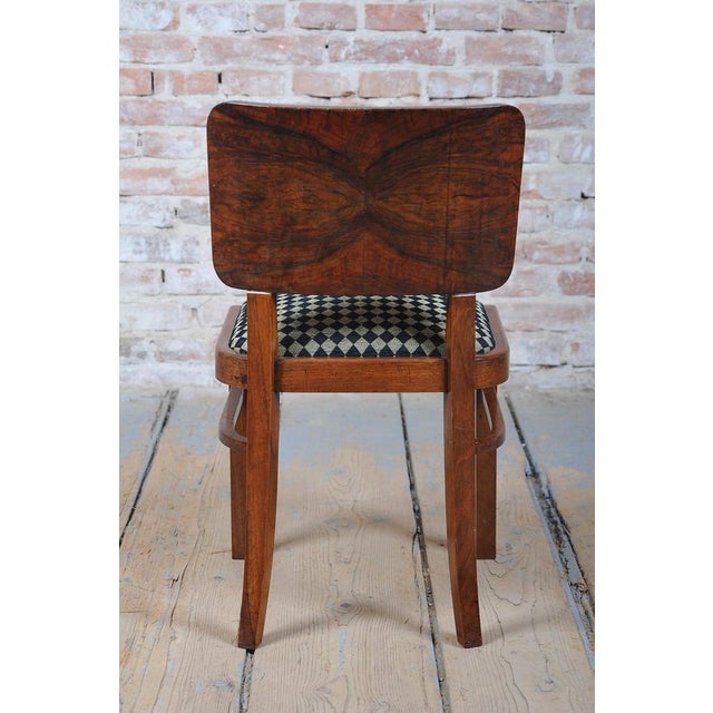 Art Deco Chairs in Beech, Spruce and Walnut Veneer, Czech, 1920s, Set of 4 For Sale - Image 14 of 18