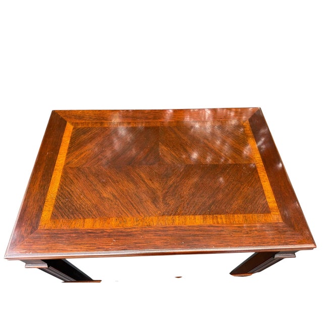 Wood Late 20th Century Lane Chippendale Style Mahogany Nesting Tables - A Pair For Sale - Image 7 of 9