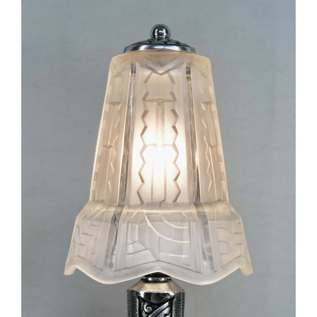 French Art Deco Lamp by P. Maynadier 1930s France - A Pair For Sale - Image 9 of 12