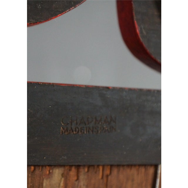 Vintage Scarlet Red Chinoiserie Mirror For Sale In New York - Image 6 of 8