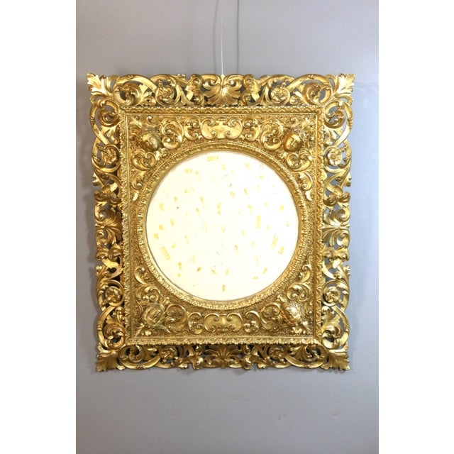 Large Carved Giltwood Frame, 1920s For Sale - Image 3 of 11