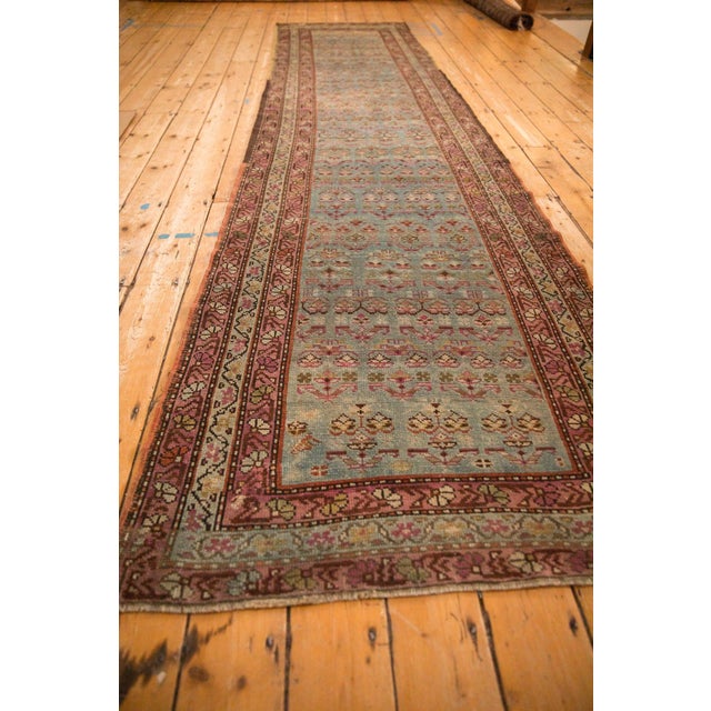 Vintage Distressed Karabagh Rug Runner - 3'5" x 12'5" For Sale - Image 10 of 12