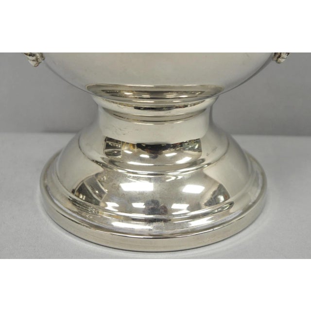 Late 20th Century Vintage Gorham Silver Plated Brass Trophy Cup Urn Champagne Chiller Ice Bucket For Sale - Image 5 of 17