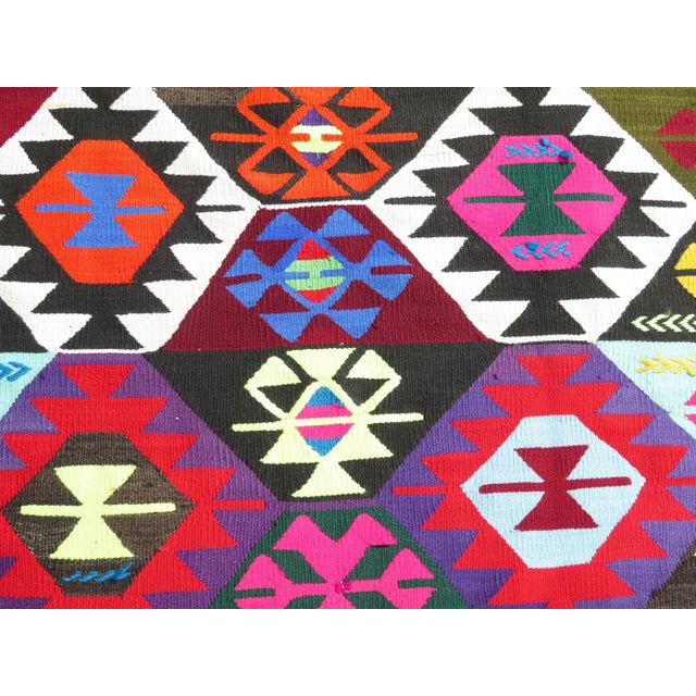 1970s Handmade Vintage Kilim Boho Rug For Sale - Image 10 of 13