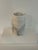 Contemporary Vintage Heavy Solid White Marble Stone Vessel / Brush Holder / Bud Vase For Sale - Image 3 of 11