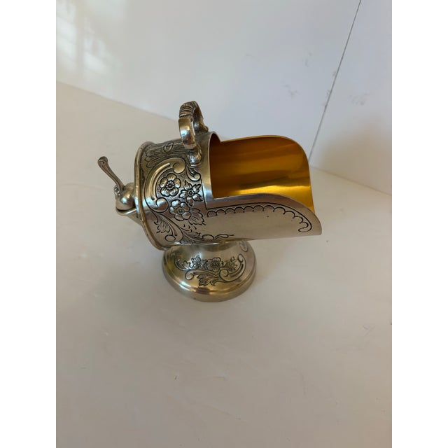Vintage Raimond Sugar Scuttle Bowl Victorian Style, Silverplated & Copper Plated, and Small Scoop For Sale - Image 4 of 8
