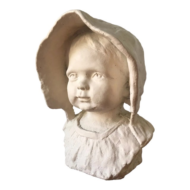 Bust of a Little Dutch Girl in a Bonnet For Sale