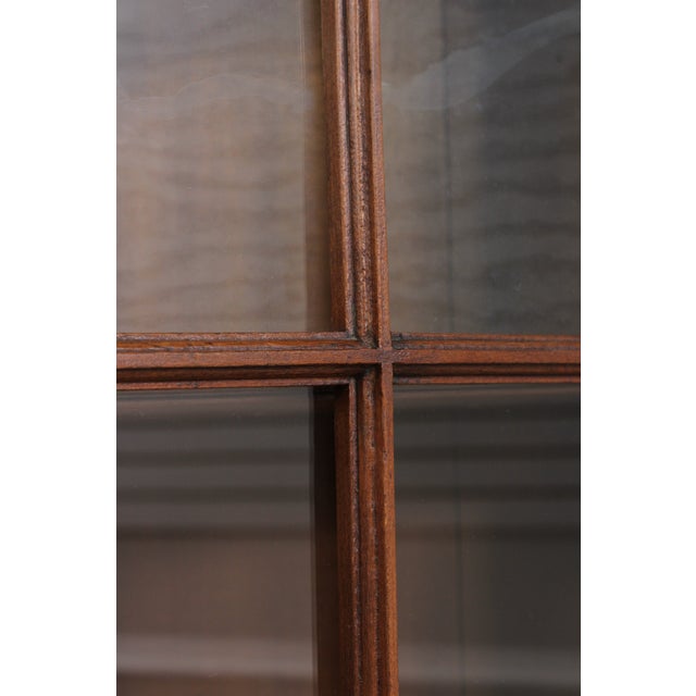 American Early 17th C. Tiger Maple Corner China Cabinet For Sale - Image 12 of 14