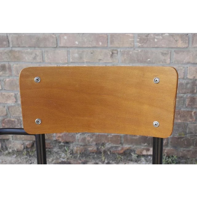 Black School Desk Chair by Jacques Hitier for Mobilor, France, 1950s For Sale - Image 8 of 9