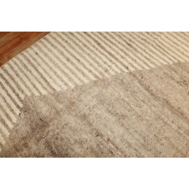 Mid-Century Modern Zabihi Collection Contemporary Tulu Mohair Style Turkish Rug - 10'3" x 14'5" For Sale - Image 3 of 12