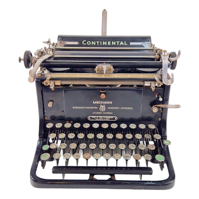Vintage Continental Standard Typewriter from Wanderer, Germany, 1920s For Sale