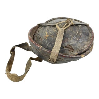 Early 20th Century Mesob Lidded Leather Wrapped Lunch Basket Ethiopia For Sale
