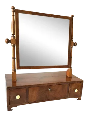 1880s Mahogany Shaving Mirror