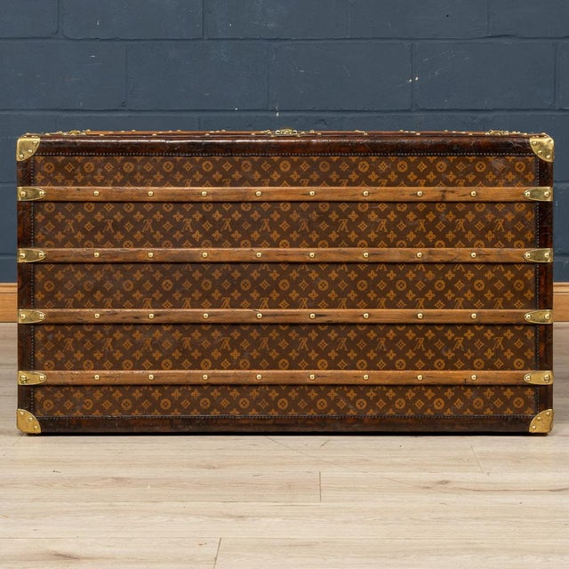 Metal 20th Century Malle Haute in Monogram Canvas from Louis Vuitton, France, 1910s For Sale - Image 7 of 18