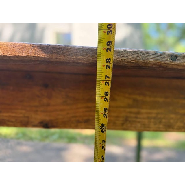 Antique Early American Primitive Rustic Painted Dining Table. For Sale - Image 14 of 16