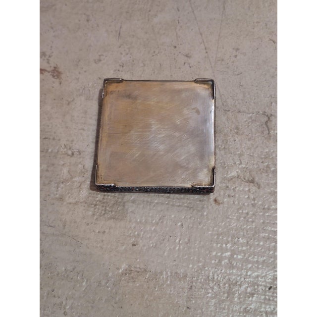 Antique 84 Silver Cloisonné Enamel Box / Cigarette Case” For Sale - Image 10 of 11