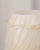 White Murano glass vase with touches of gold dust, made by Stefano Toso. Globular body with striated decoration and...