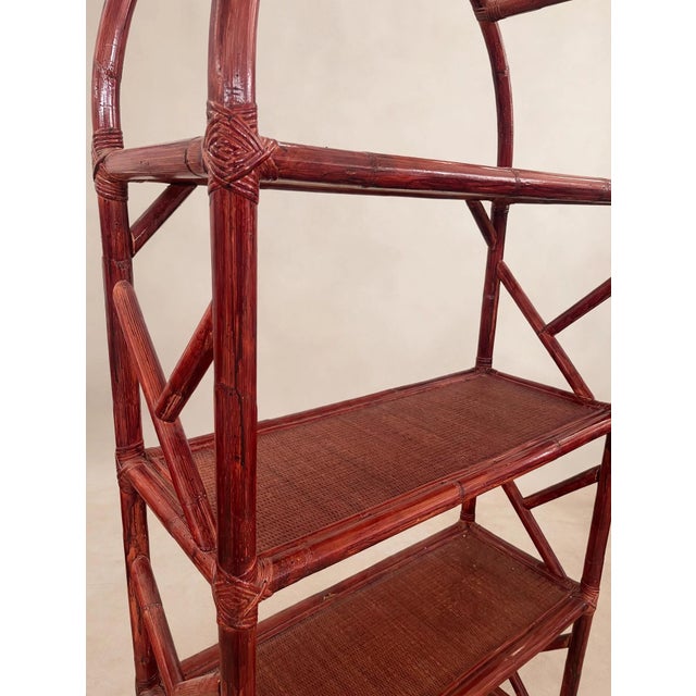 1960s Vintage Bordeaux Bamboo Bookcase, 1960s, Set of 3 For Sale - Image 5 of 6