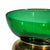 Mid 20th Century Vintage Mid Century Modern Green Glass Bowl With Gold Base For Sale - Image 5 of 8